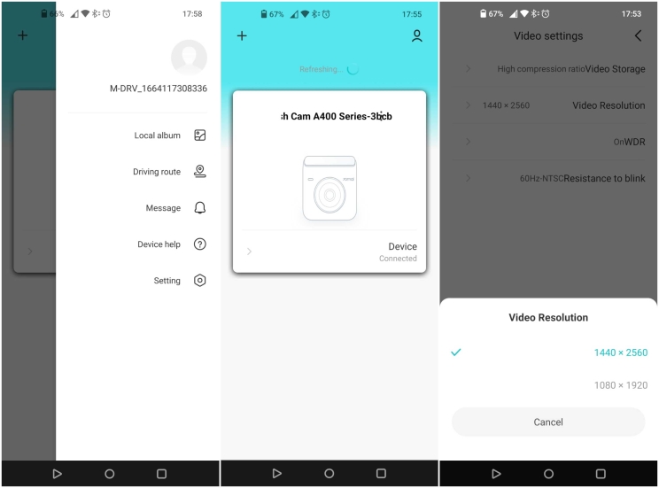 70mai Dash Cam A400: ברור ביום, עמום בלילה